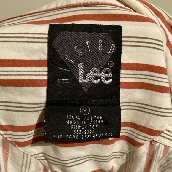 Rust Striped Lee Button-up - Picture 3 of 3